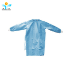 Waterproof Disposable Isolation Gown Waist 2 Ties 16-45gsm Knitted Cuff