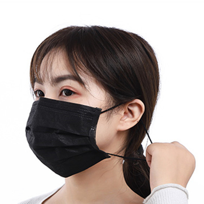 Disposable Medical 3 Ply Non Woven Face Mask Black Color